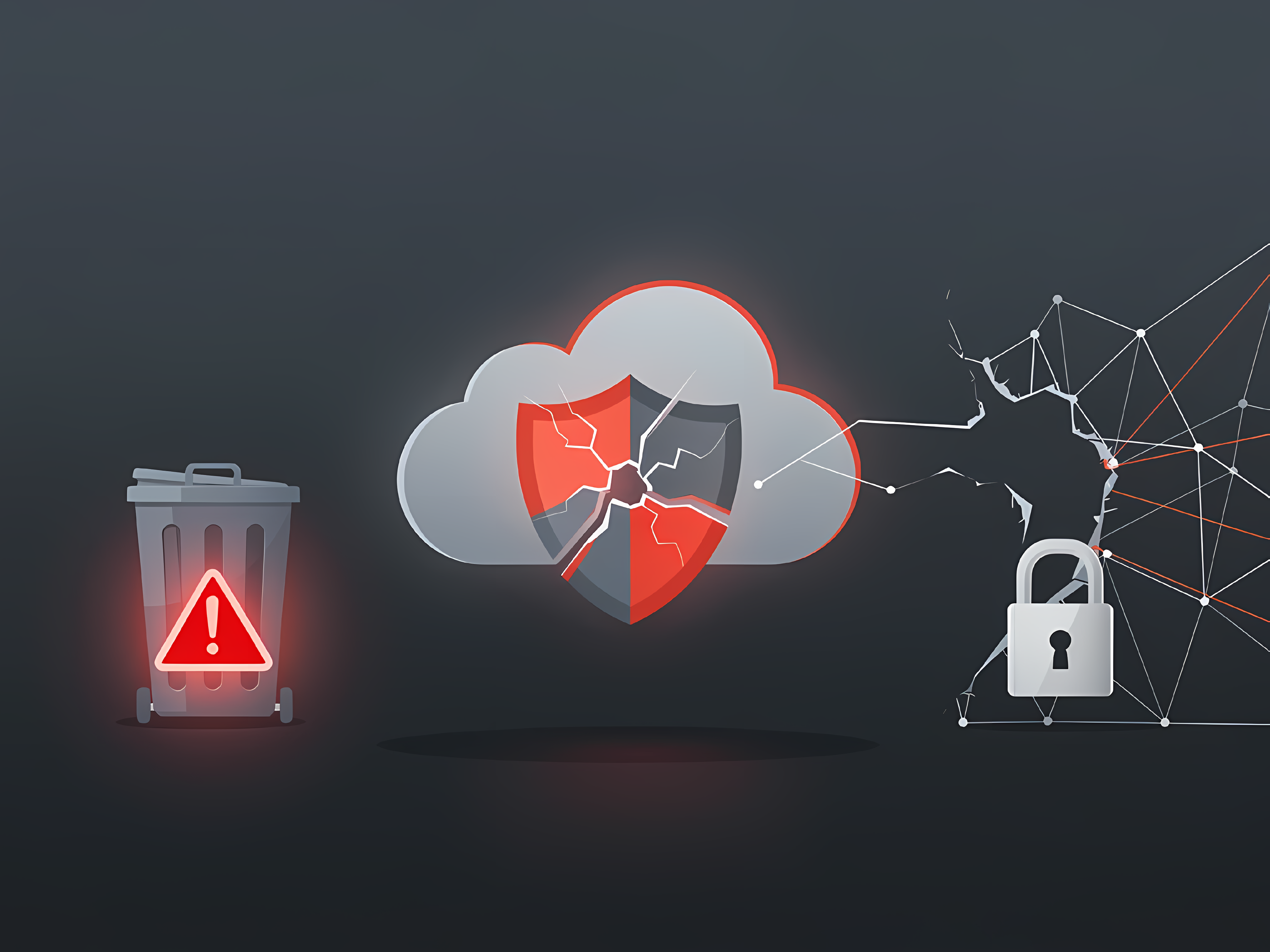 Un bouclier et un nuage représentant internet