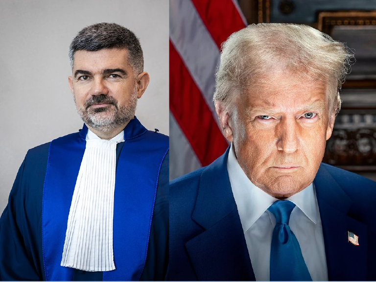 A European flag facing a computer server