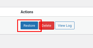 Restore backup