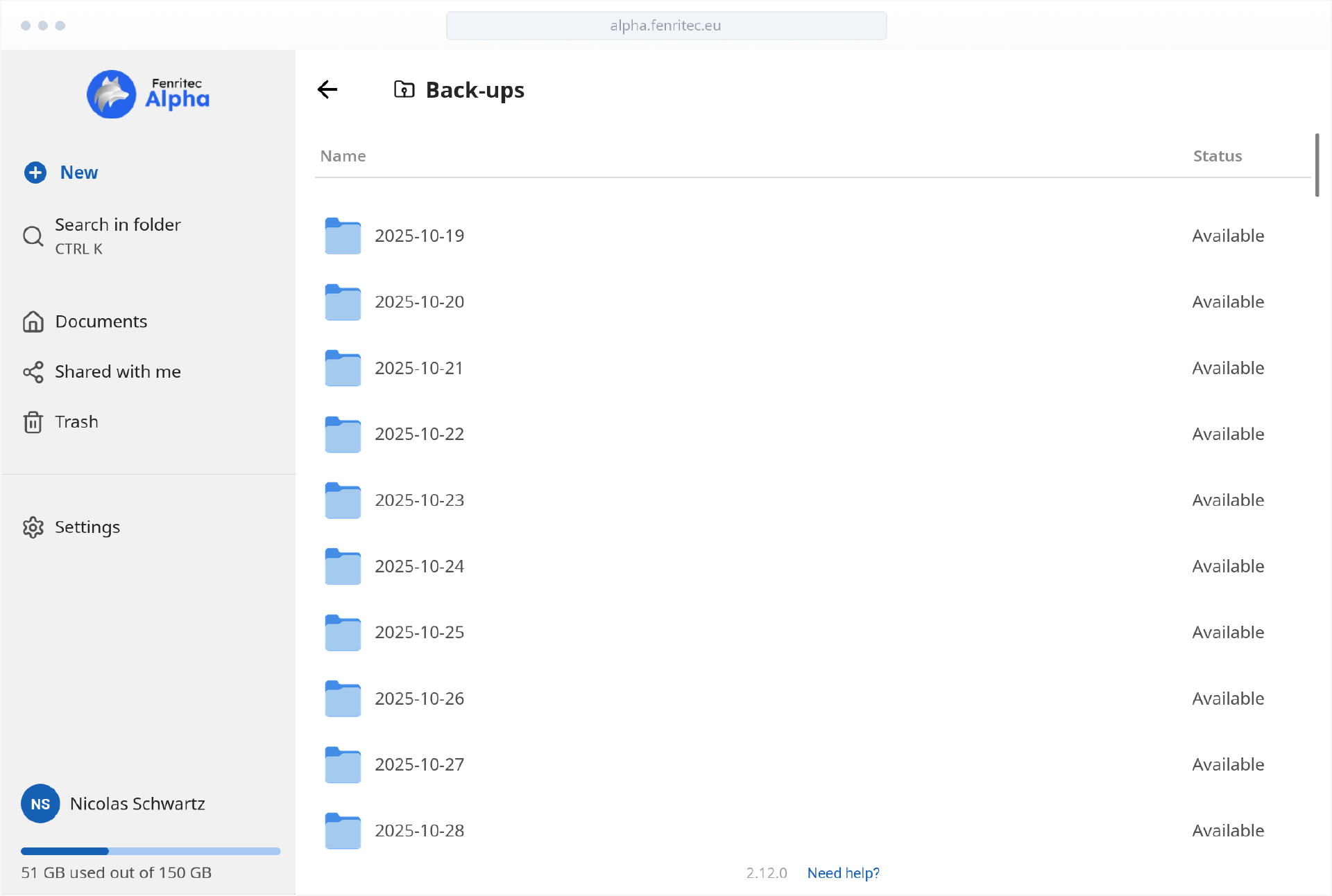 Diagrama que ilustra la copia de seguridad inmutable y la restauración con un clic en Fenritec Alpha para máxima seguridad.